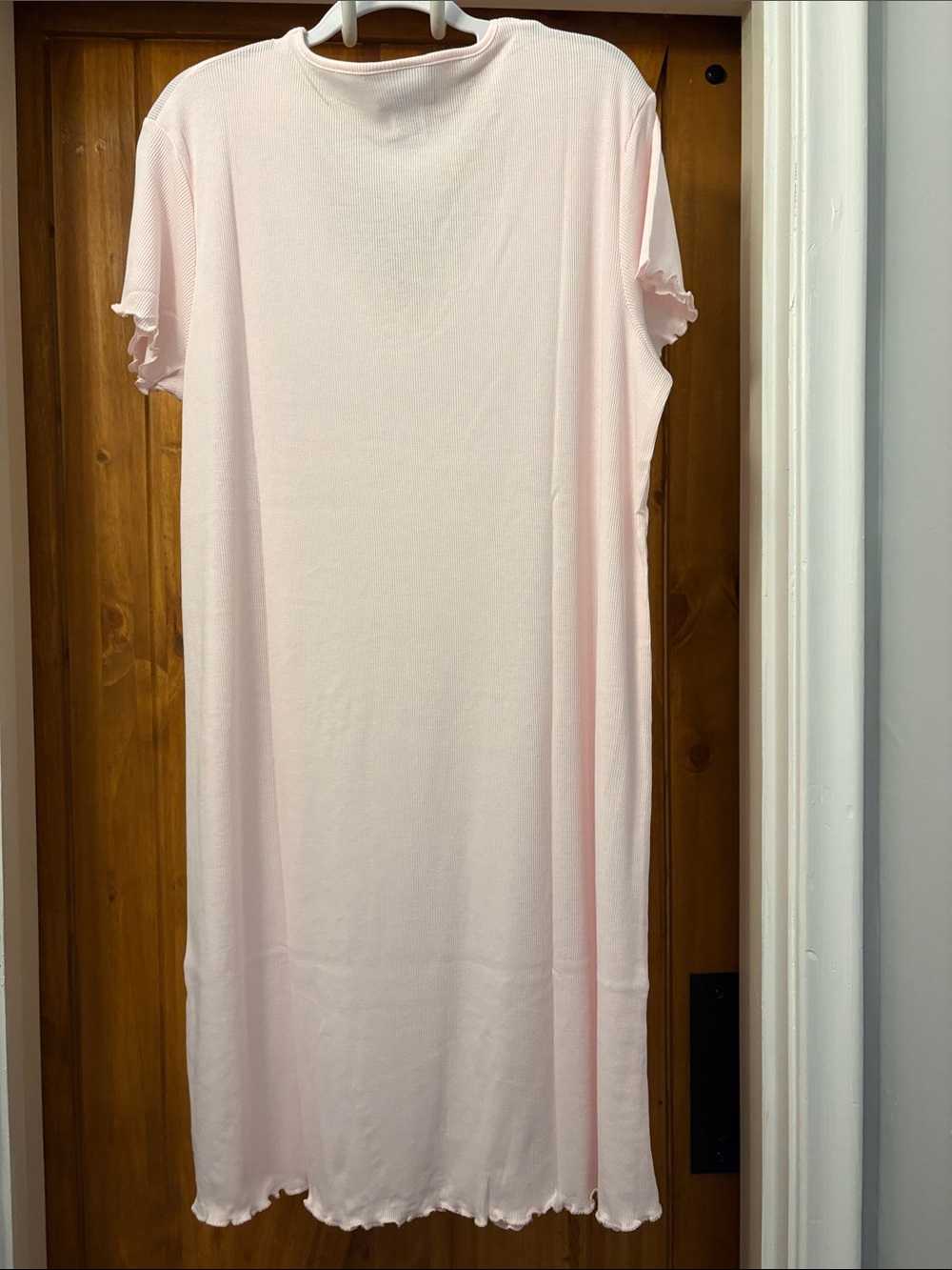 The Company Store Cooling Short Sleeve Nightgown In Poly/Cotton Pink New - Picture 5 of 6